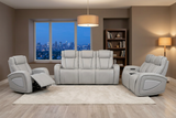 Lavorno Modern Leather Reclining Sofa Set