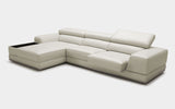 Geranium 6pc Modern Motion Leather Sectional with Storage