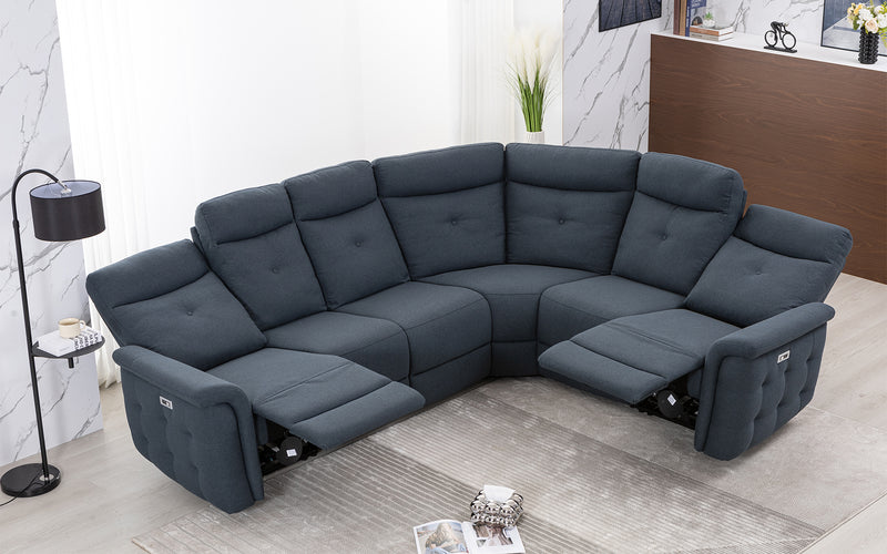 Skylar 6pc Modern Motion Reclining Sectional