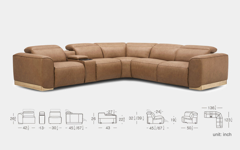 Prunus Modern Motion Reclining Sectional