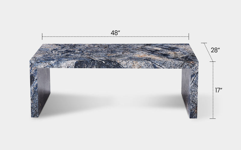 Cyclamen Marble Rectangle Coffee Table