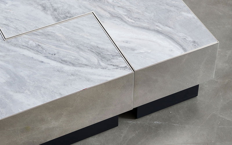 Aurelia Sintered Stone Rectangle Coffee Table