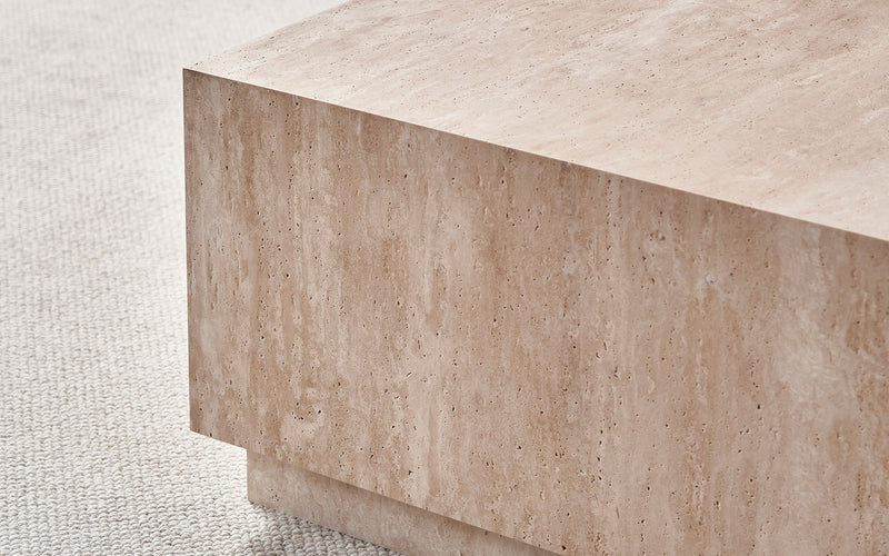 Marbella Travertine Square Coffee Table