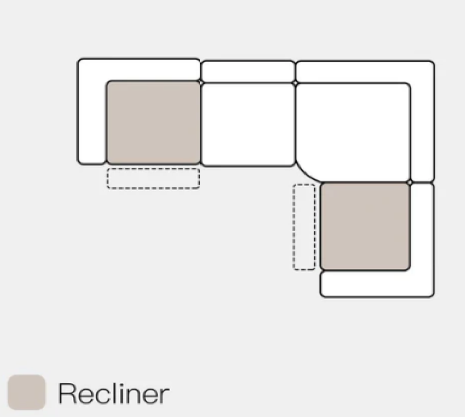 Ponente 4pc Modern Motion Reclining Sectional