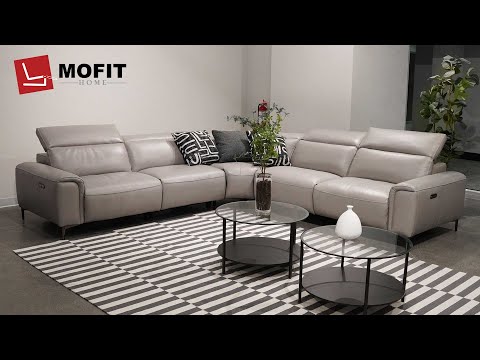 Girasole 5pc Modern Motion Reclining Sectional