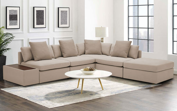 Dente di Leone Modular Modern Fabric Sectional Sofa