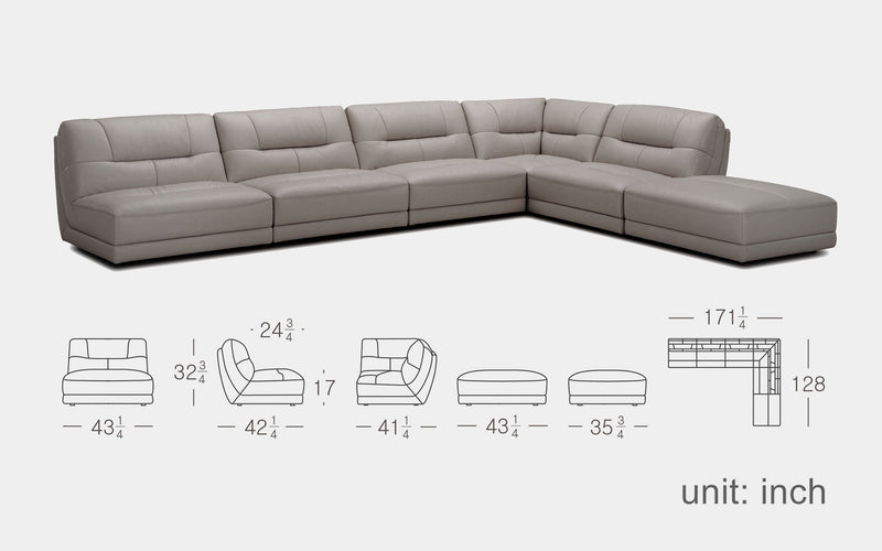 Skeiron Modern Motion Sectional Sofa