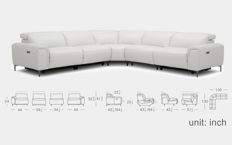 Girasole Modern Motion Reclining Sectional