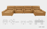 Spina Modern Motion Sectional Sofa